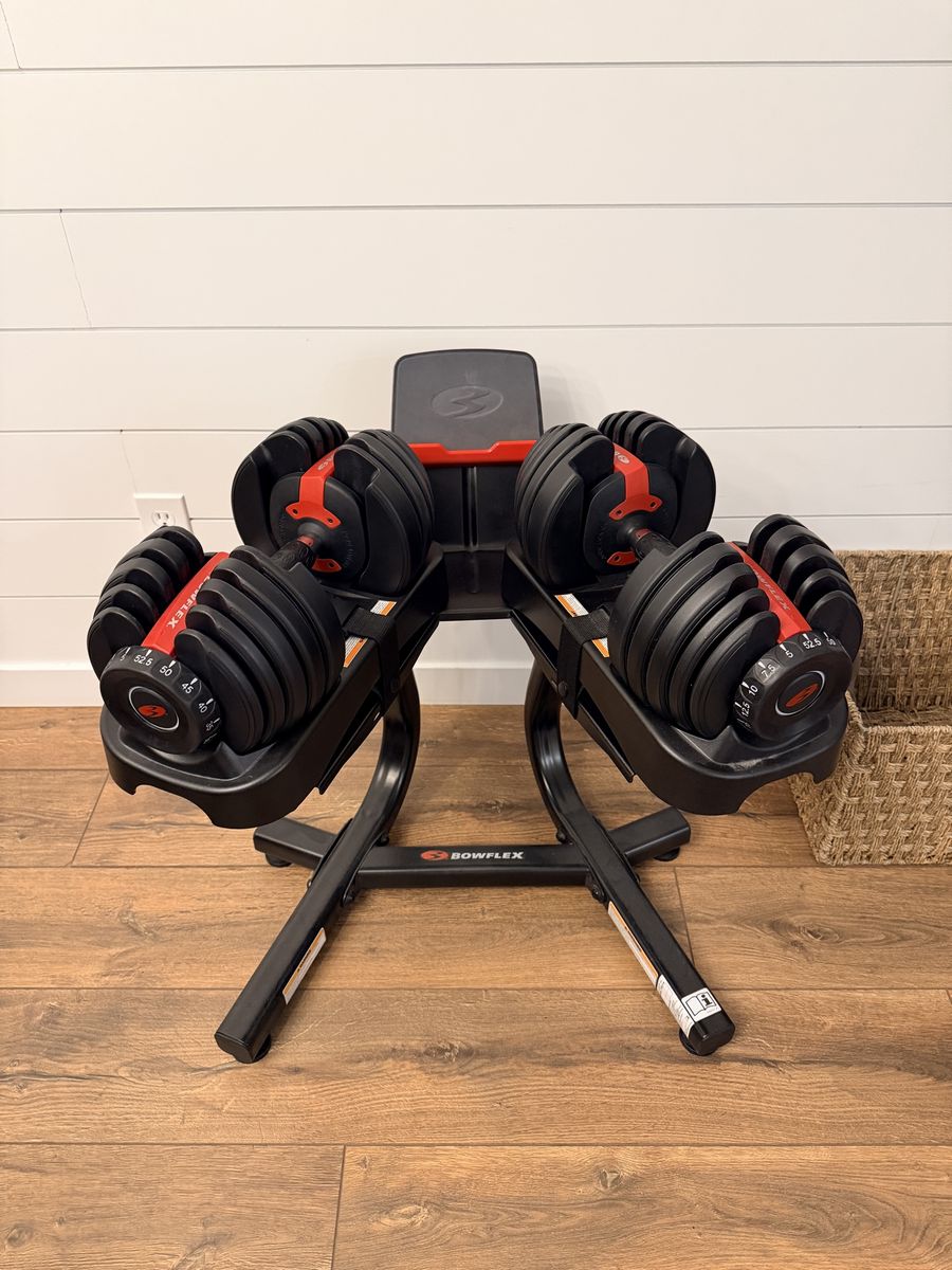 Bowflex 552 dumbbells & stand
