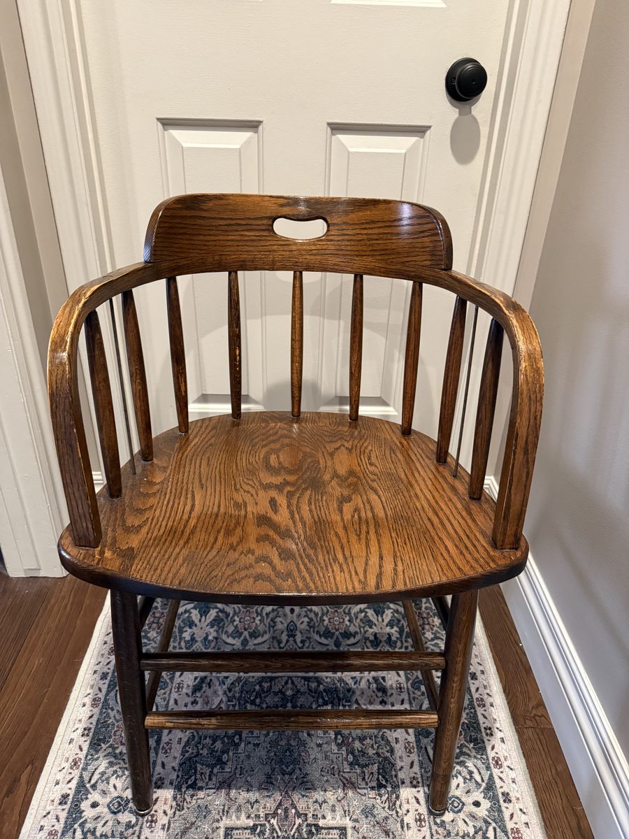 Vintage Oak Desk Chair