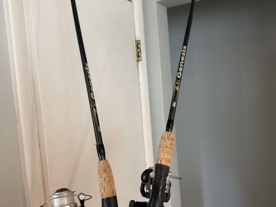 2 Genesis Fishing Rod & Reel Combo and gear—never been used