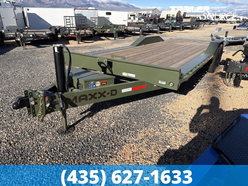8.5x24 Maxx-D T8X Power Tilt Trailer -  17.5K GVWR - Hydraulic Jack(s)