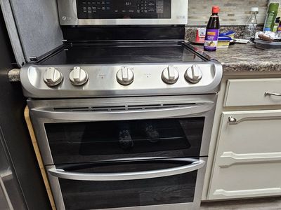 LG glass top, dual oven