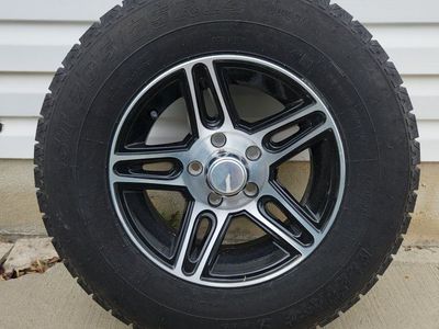 ST 205/75R14 Trailer Tire & Black/Machined Wheel