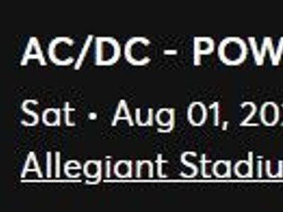 AC/DC PWR UP TOUR with The Pretty Reckless - Allegiant Stadium Ticket - August 1st