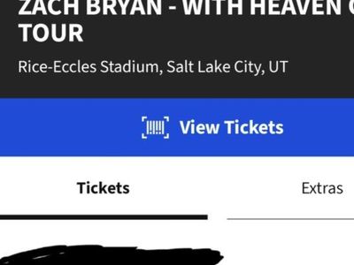 4x Zach Bryan Concert Tickets - Salt Lake City, UT - Aug 7, 2026 - Sec S3 Row 54