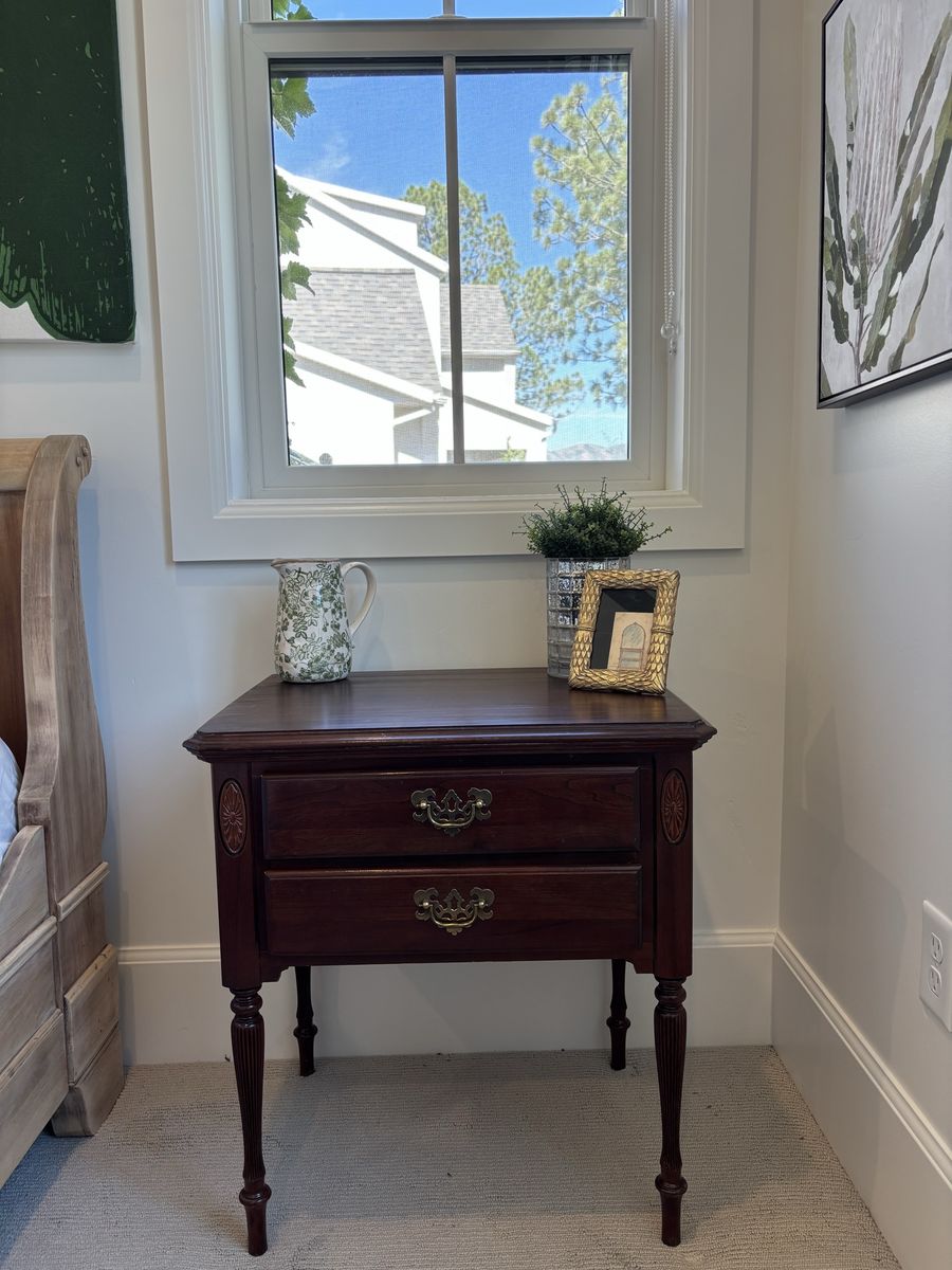 Ethan Allen Made Solid Cherry Traditional Nightstand | Classic End Table | Quality Wood Furniture