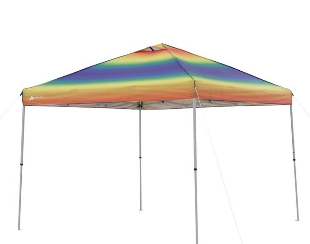 10x10 Tent CANOPY! Ozark Trail Rainbow Multi Color