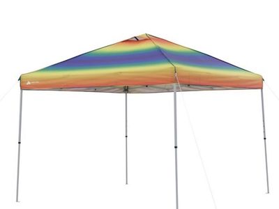 10x10 Tent CANOPY! Ozark Trail Rainbow Multi Color