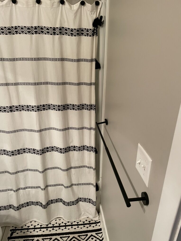 Boho Shower Curtain shower Hooks And 2 Rugs