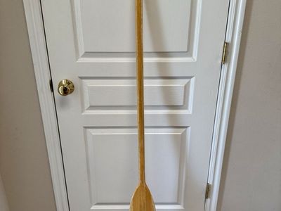 58” Caviness Feather Brand Wood Canoe Paddle