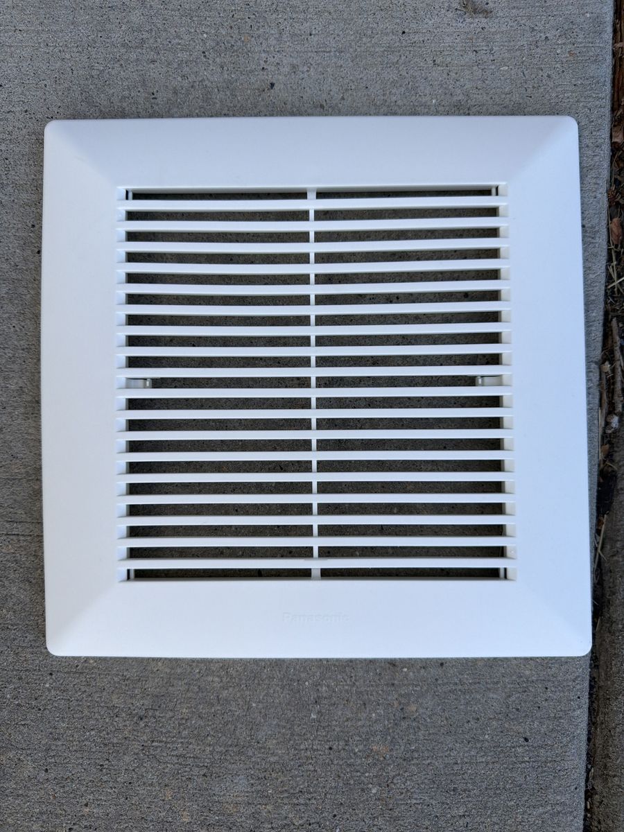 Panasonic White Bathroom Ventilation Fan Grille Cover Used