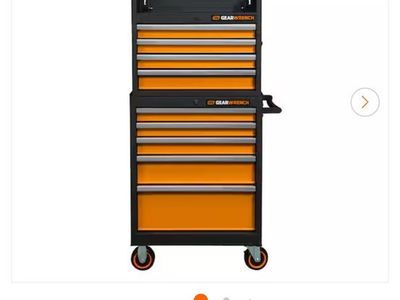 BRAND NEW. GearWrench 41-inch 11-Drawer Steel Rolling Tool Cabinet & Chest Combo - Orange/Black