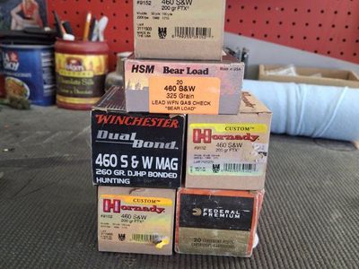 Smith & Wesson 460mag 45 Colt ammo & reloading supplies