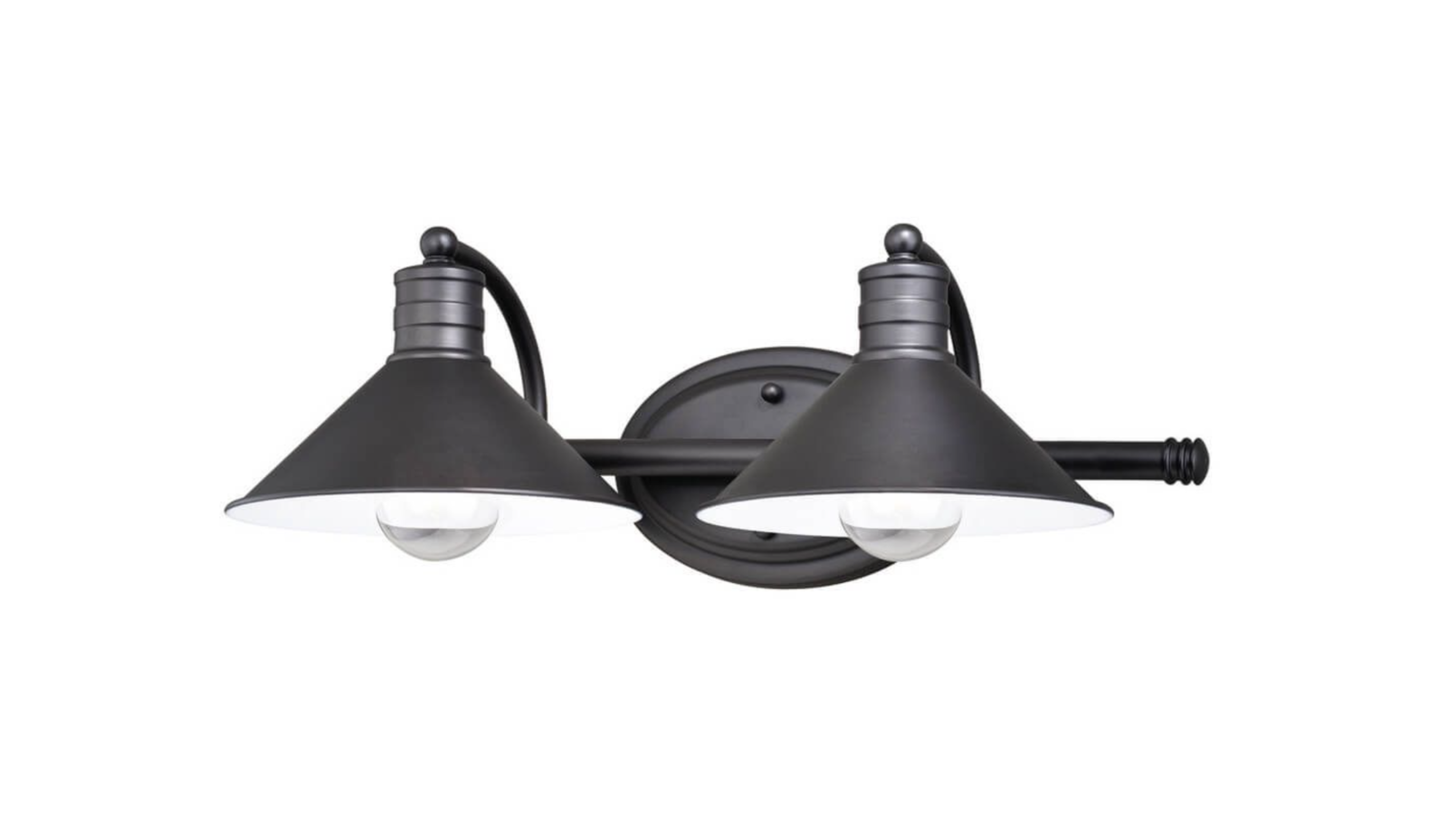 New in Box Vaxcel Akron 2-Light Vanity Light Fixture - Oil Rubbed Bronze Finish (W0284)