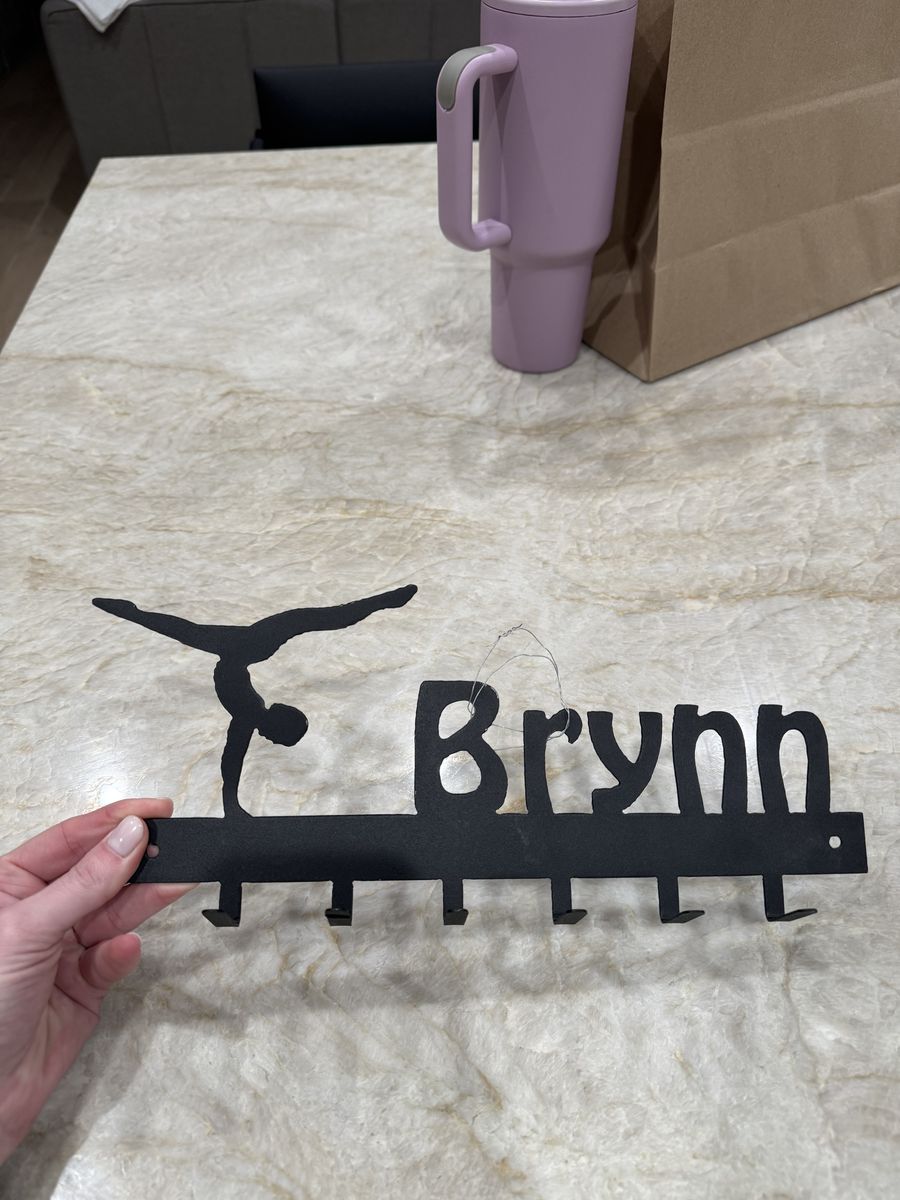 Hooks for Gymnastics Medals Brynn Name