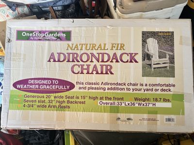 4 Adirondack natural fir unfinished chairs
