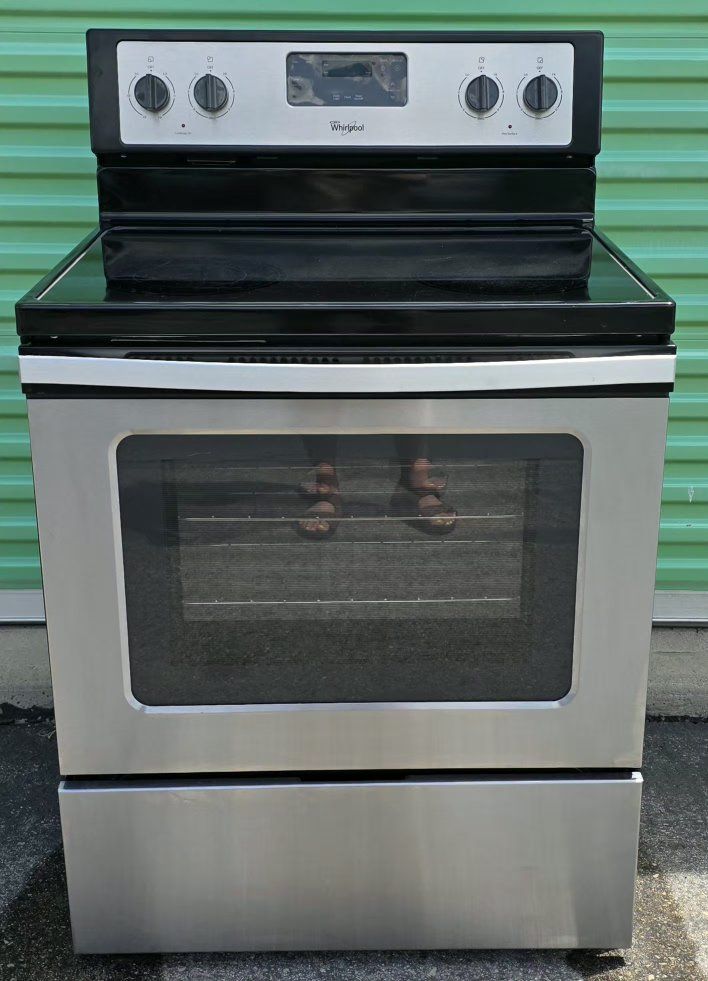 Whirlpool electric glass top stove free curbside delivery is available in the slc area