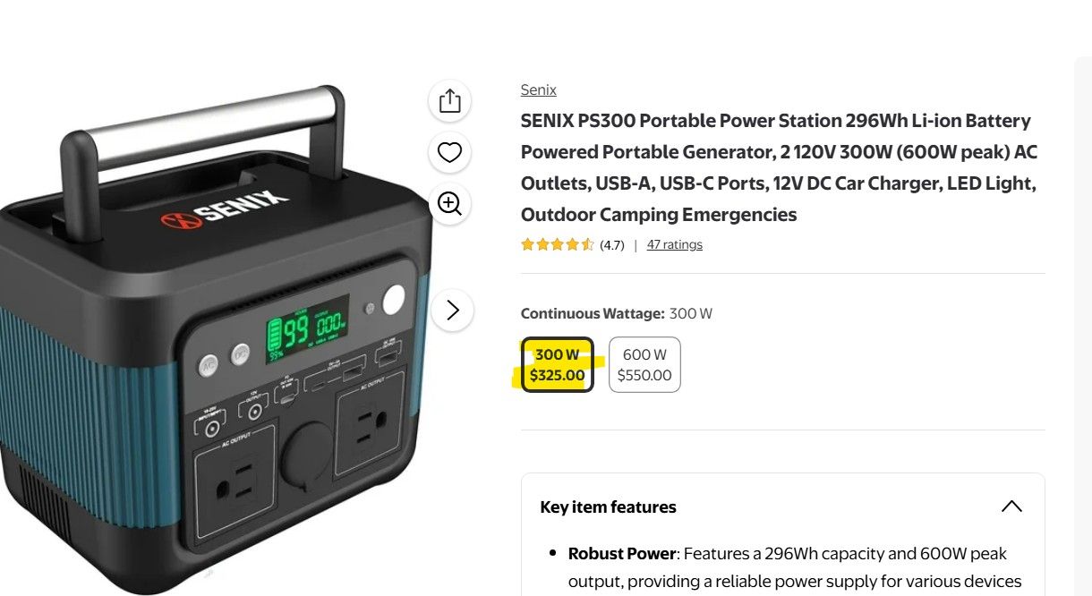 SENIX PS300 Portable Power Station