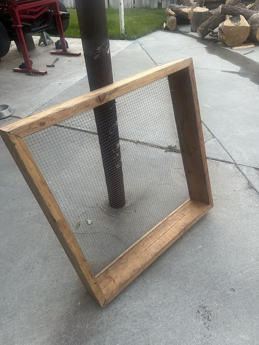 Handmade Wooden Sifting Screen for Soil, Compost, or Sand - Garden Tool