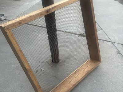 Handmade Wooden Sifting Screen for Soil, Compost, or Sand - Garden Tool