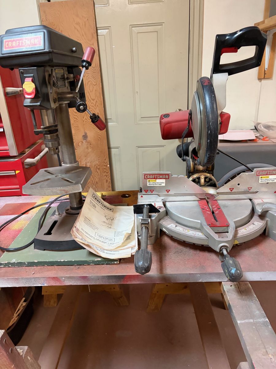 Craftsman Chop Saw and Drill Press