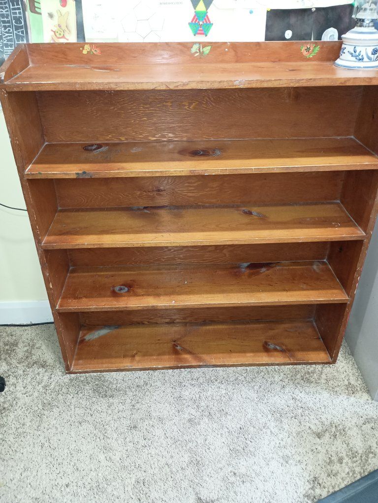 wood shelf, wooden shelving set
