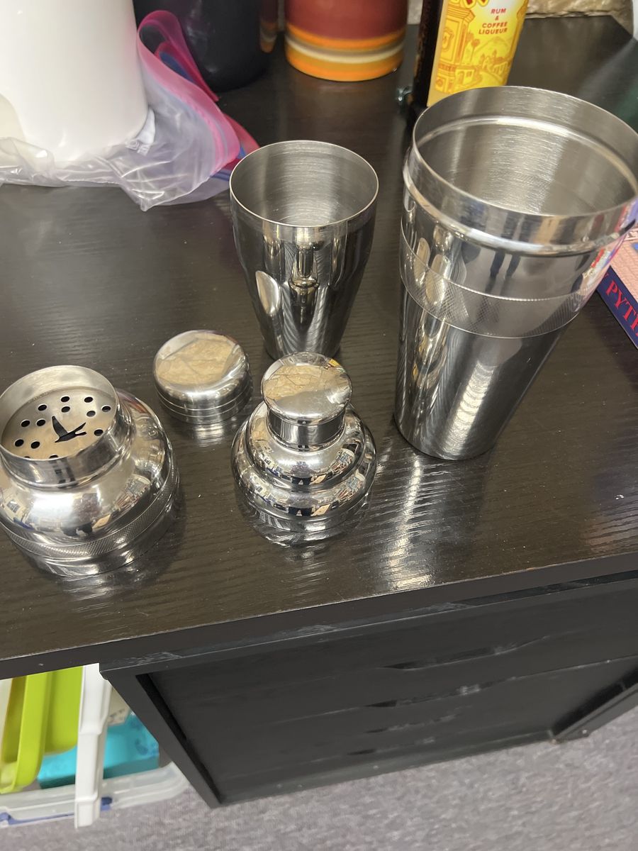 Stainless Steel Cocktail Shaker Set - Boston & Cobbler Shakers for Home Bar