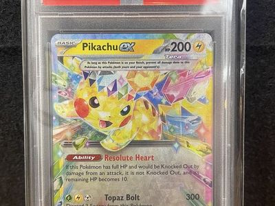 Pikachu Ex #57 Pokemon Surging Sparks, PSA 10
