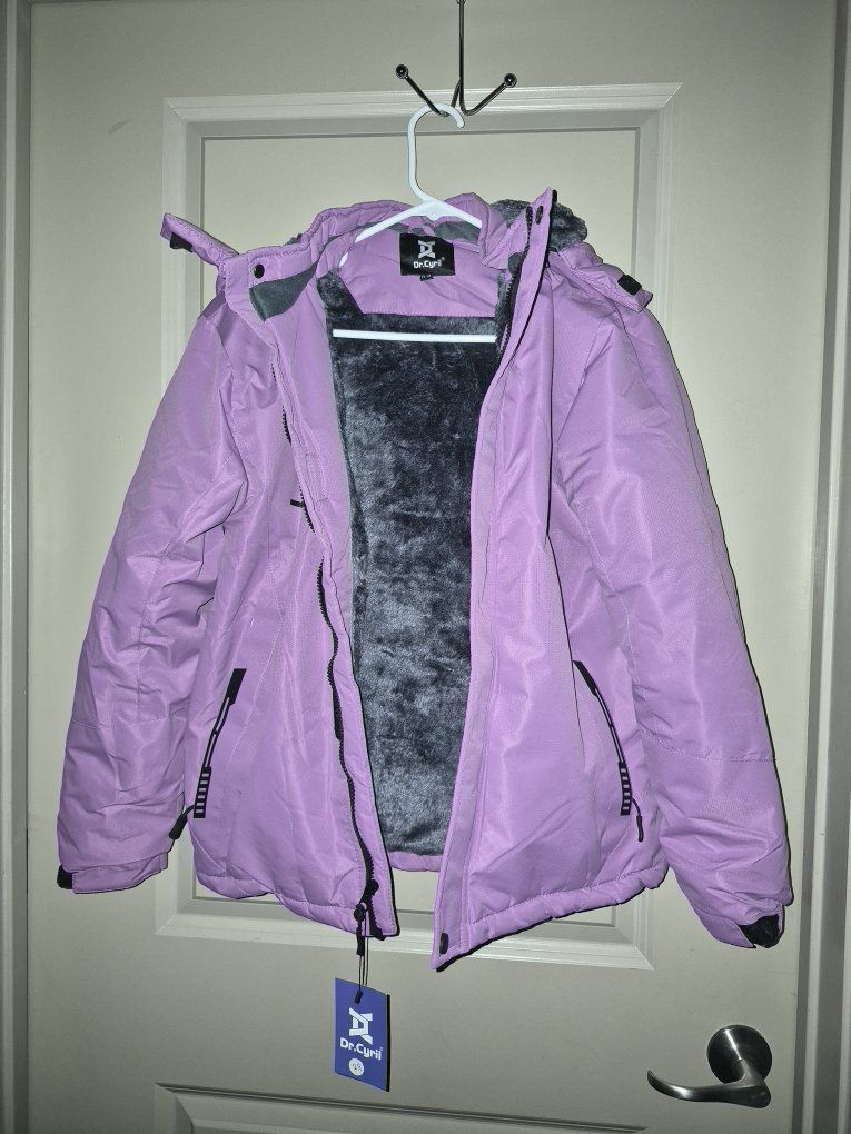 Dr. Cyril Girl'Purple Winter Ski Jacket with Fleece Lining - New with Tags