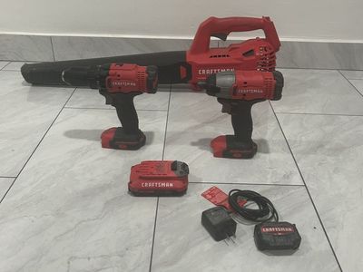 Craftsman Cordless Power Tool Combo Kit with Blower, Drill, & Impact Driver