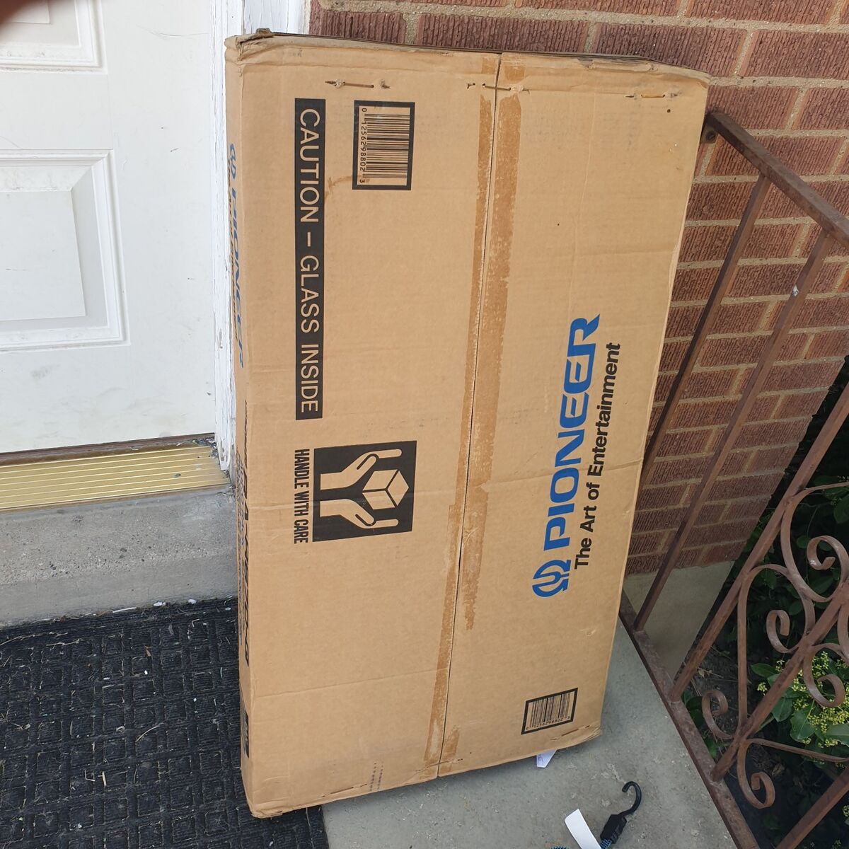 Vintage Pioneer Audio Rack Oak and Glass Cabinet