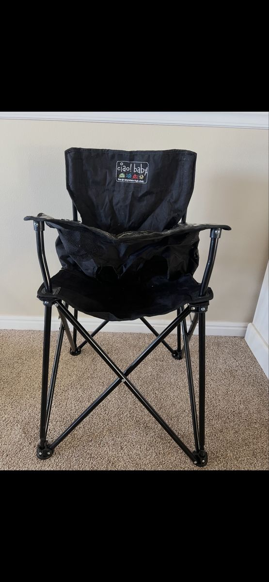 Ciao Baby Portable High Chair "The Go-Anywhere Chair" - Black, No Assembly Required