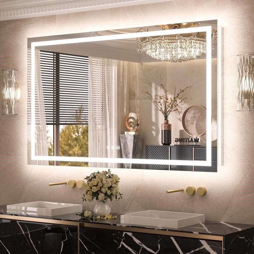 NEW IN BOX- 55” x 30” BACKLIT LED MIRROR- ANTI-FOG