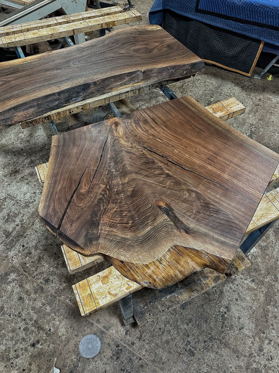 Custom Live Edge Walnut Coffee Table Top