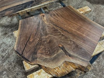 Custom Live Edge Walnut Coffee Table Top