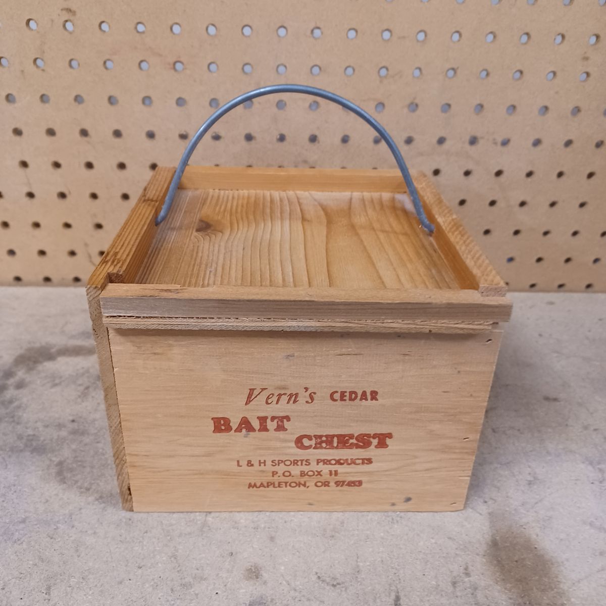 Vintage wood bait box