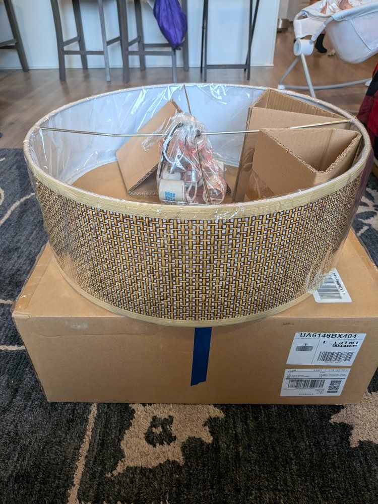 20" Drum Shade Ceiling Light Fixture
