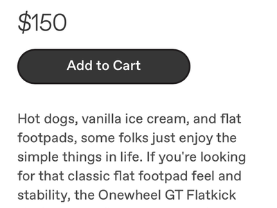 ONEWHEEL GT flat kick footpads