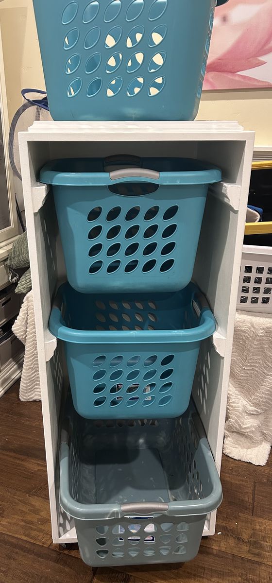 Laundry Sorter Cabinet Custom one of a kind. Baskets included.