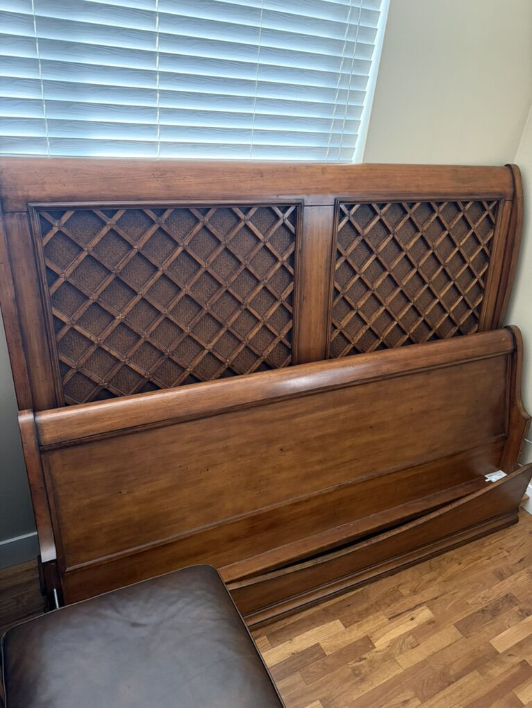 Tommy Bahama Bedroom Set – Complete Luxury Collection – Bed, Dresser, Nightstands, Chair + Ottoman