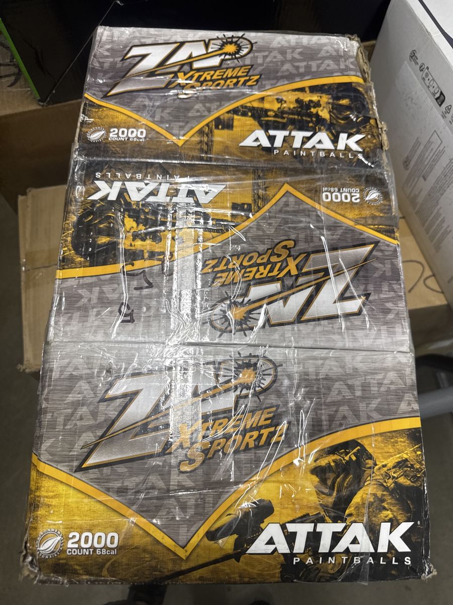 $30 per box Zap Xtreme Sportz Attak Paintballs 2000 count .68 Caliber, Yellow Fill 