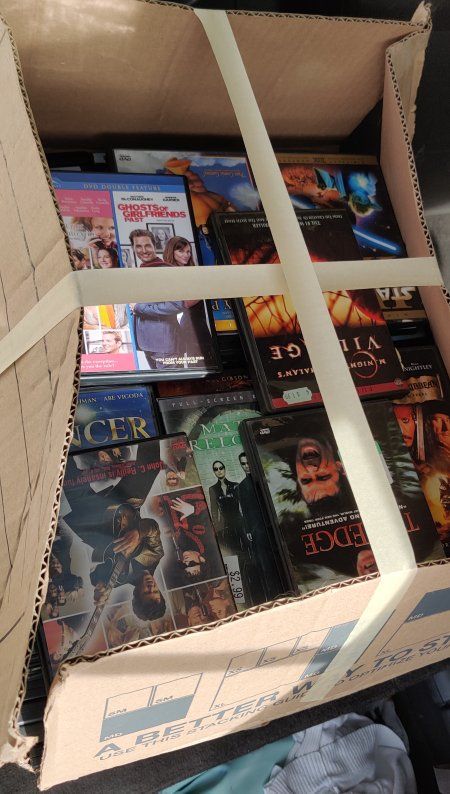 Box of DVDs 