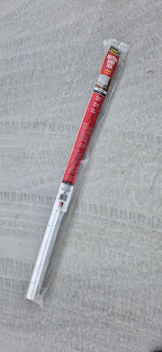 36 in. White Vinyl U-Shape Slide-On Under Door Seal