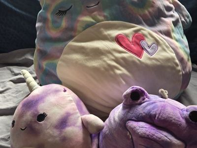 Squishmallows: Rainbow Narwhal, Purple Narwhal, and Dragon - Various Sizes