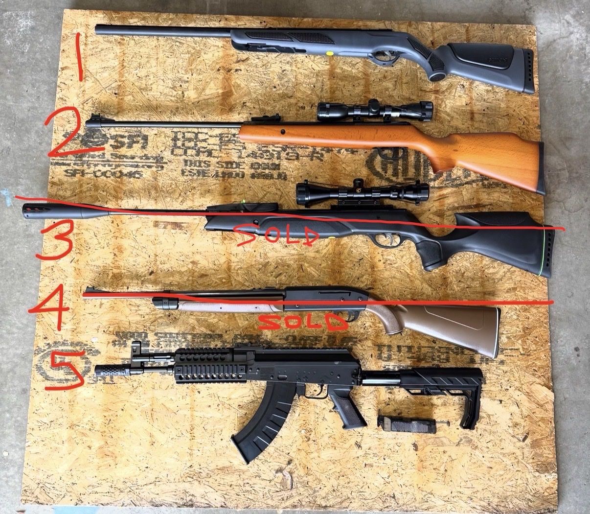 Pellet guns and BB guns