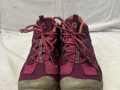 Merrell youth size 1.5 chameleon WP hot pink/plum mid hiking boots