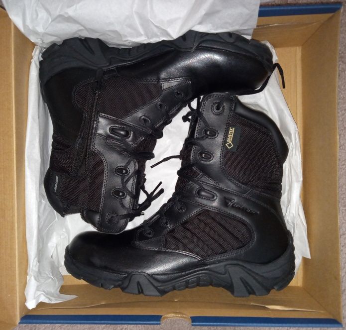 Bates GX-8 Gore Tex Side Zip E02268 Mens Black Leather Combat / Tactical boots Size 9M