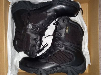 Bates GX-8 Gore Tex Side Zip E02268 Mens Black Leather Combat / Tactical boots Size 9M