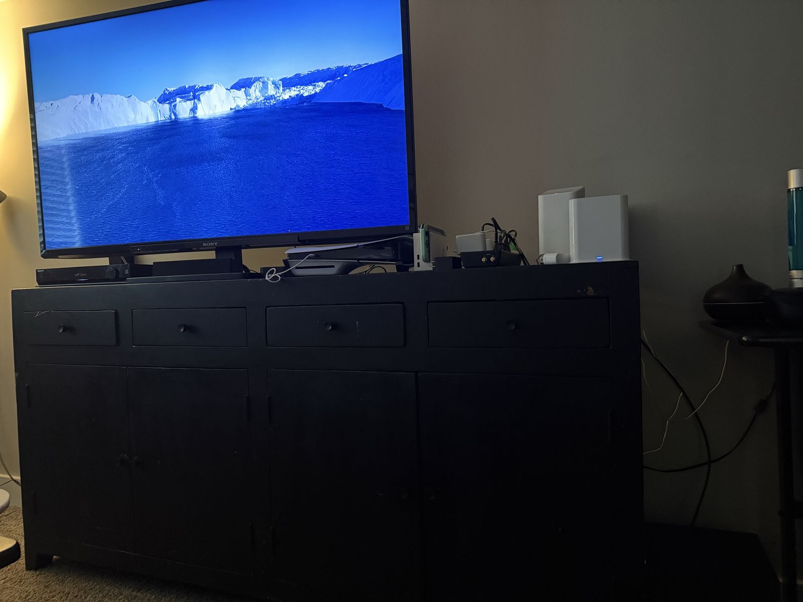 High-Quality Solid Wood Entertainment Stand