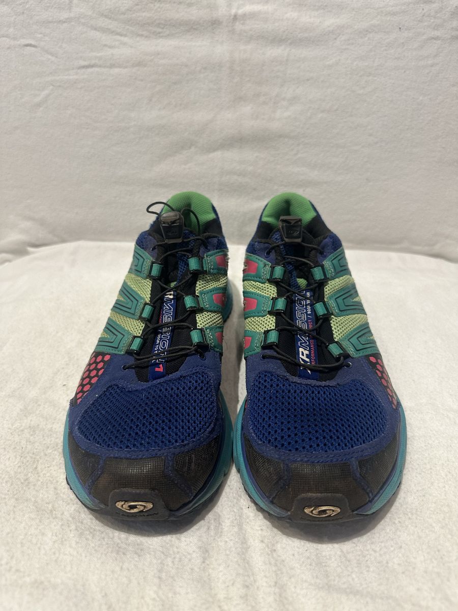 Salomon XR mission door to trail men’s size 9 Navy/green trail shoes