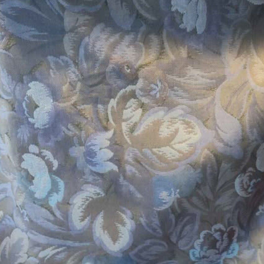 Floral Blueberry Lavender Upholstery by Yard